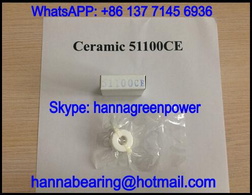 51100CE ZrO2 Full Ceramic Thrust Ball Bearing 10*24*9mm