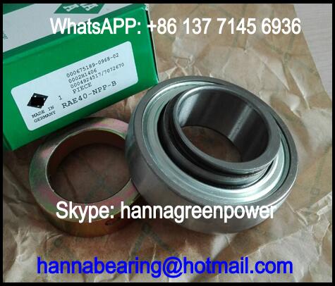 RAE40-NPP-B Spherical Outer Ring Insert Ball Bearing 40x80x43.8mm